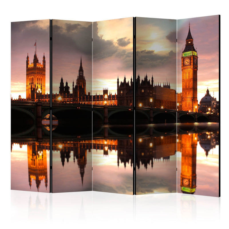 Aizslietnis 5-daļīgs - Big Bens vakarā, Londona (225x172cm) Home Trends