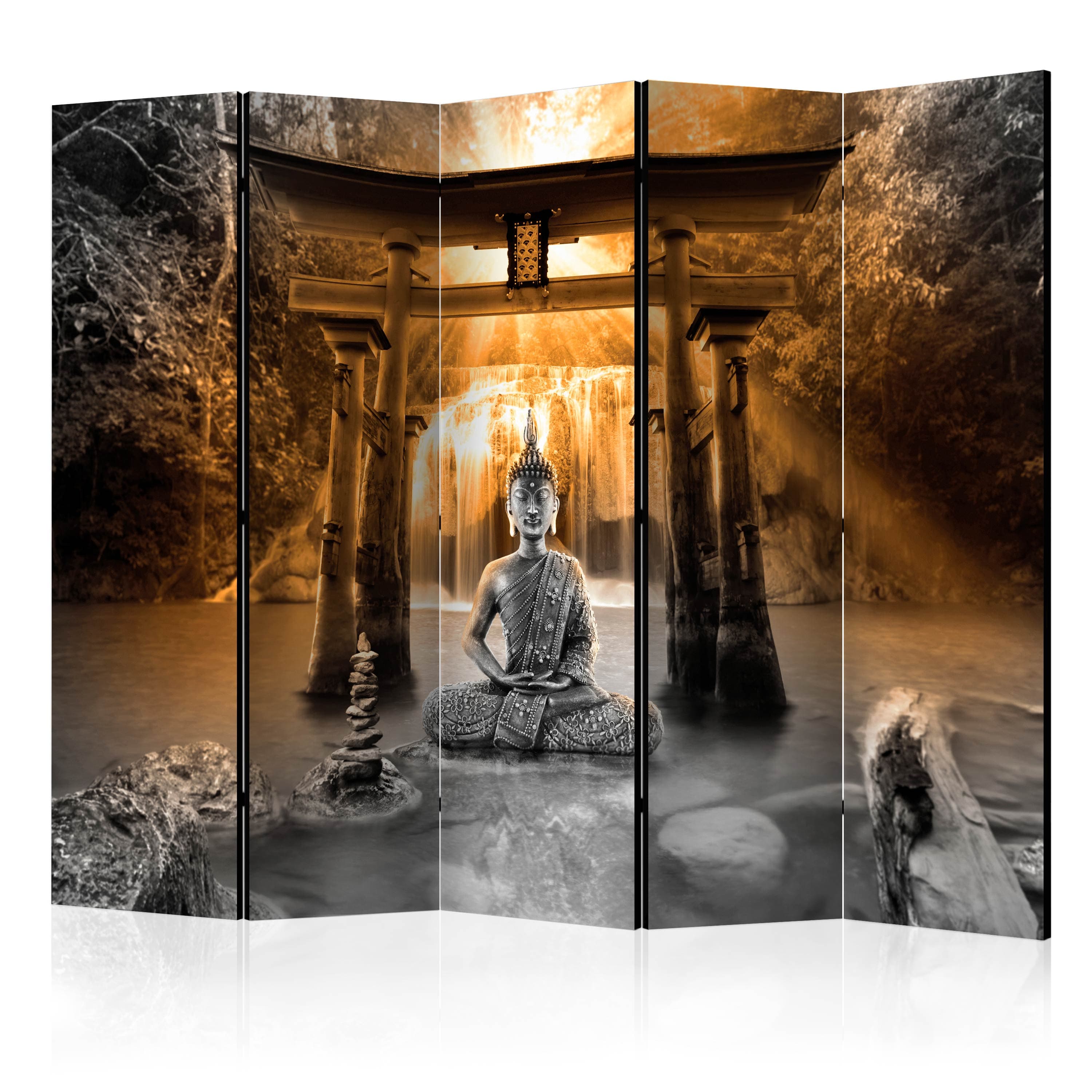 Aizslietnis 5-daļīgs - Budas smaids (oranžs) (225x172cm) Home Trends