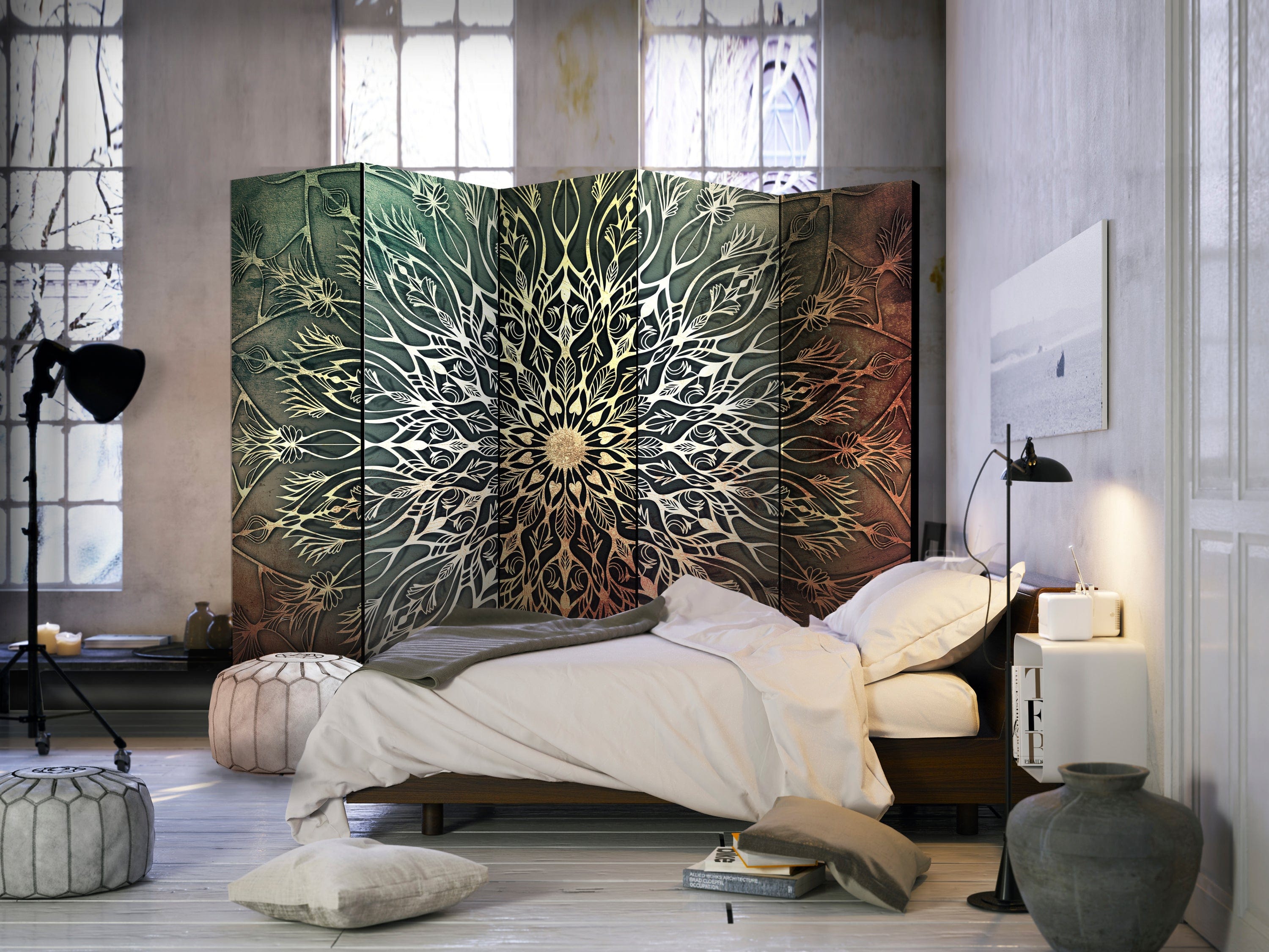 Aizslietnis 5-daļīgs - Centrs (zaļš) (225x172cm) Home Trends
