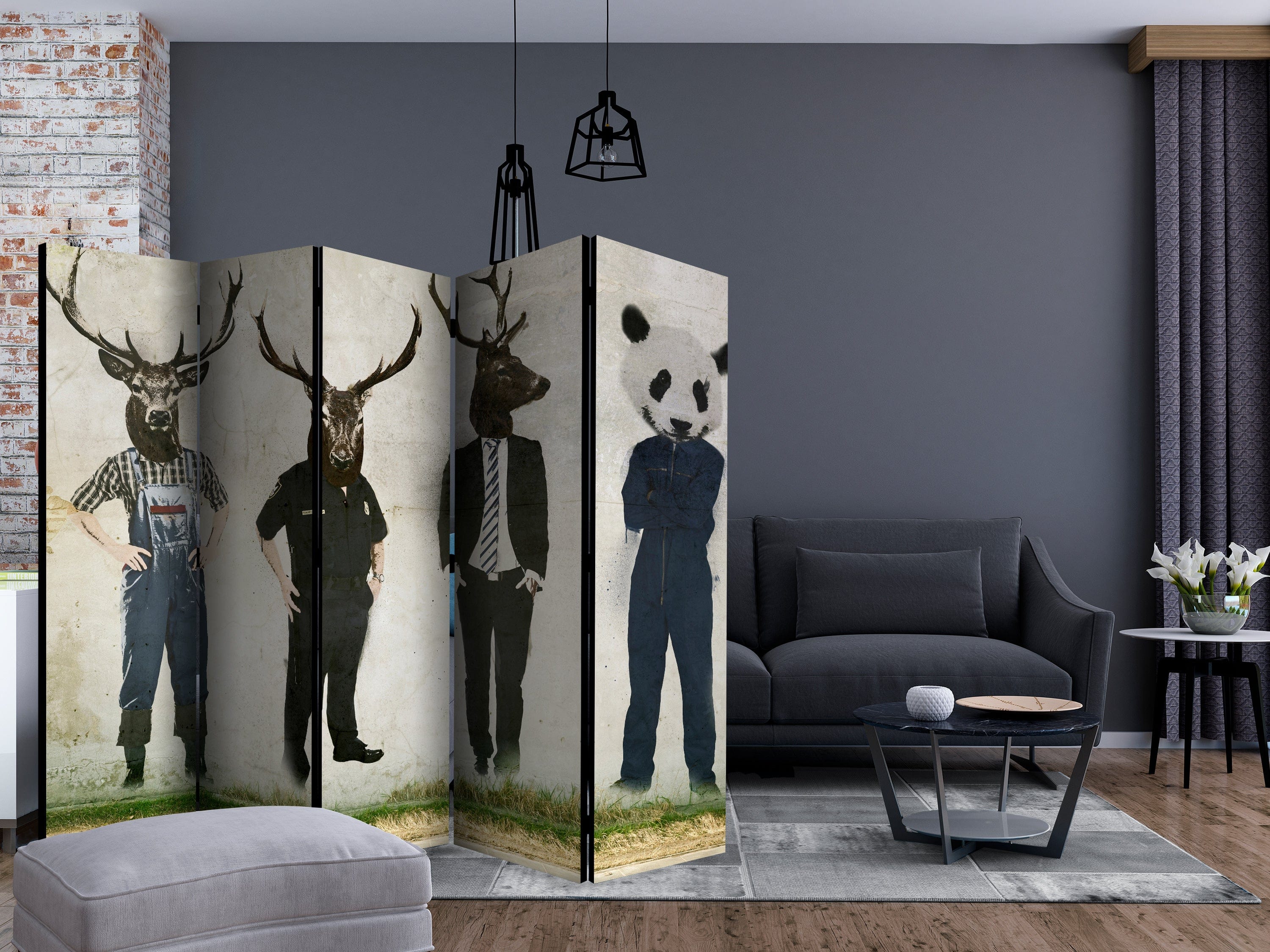 Aizslietnis 5-daļīgs - Cilvēks vai dzīvnieks? (225x172cm) 225x172 cm Home Trends