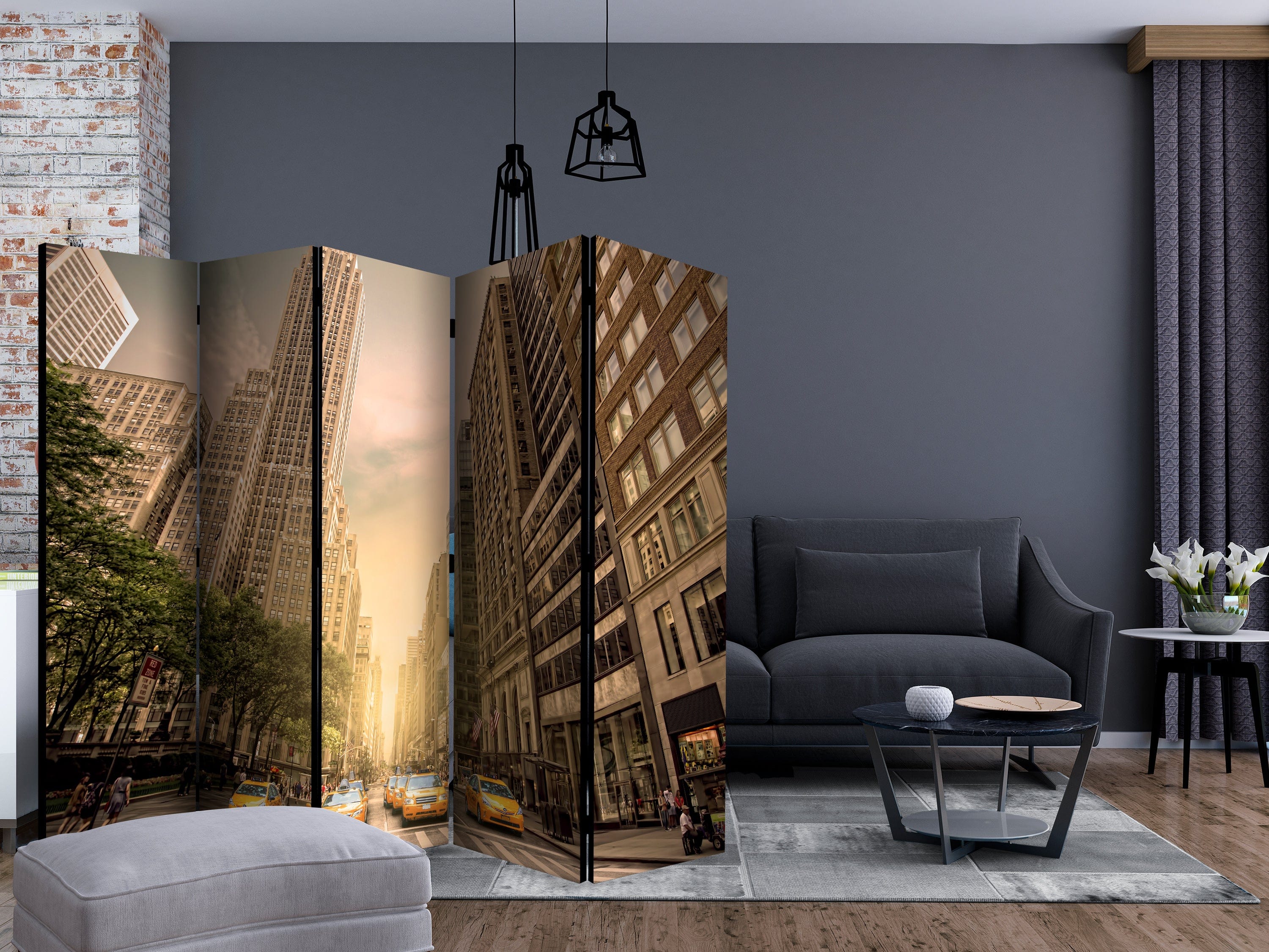 Aizslietnis 5-daļīgs - Debesskrāpju ēnā (225x172cm) Home Trends