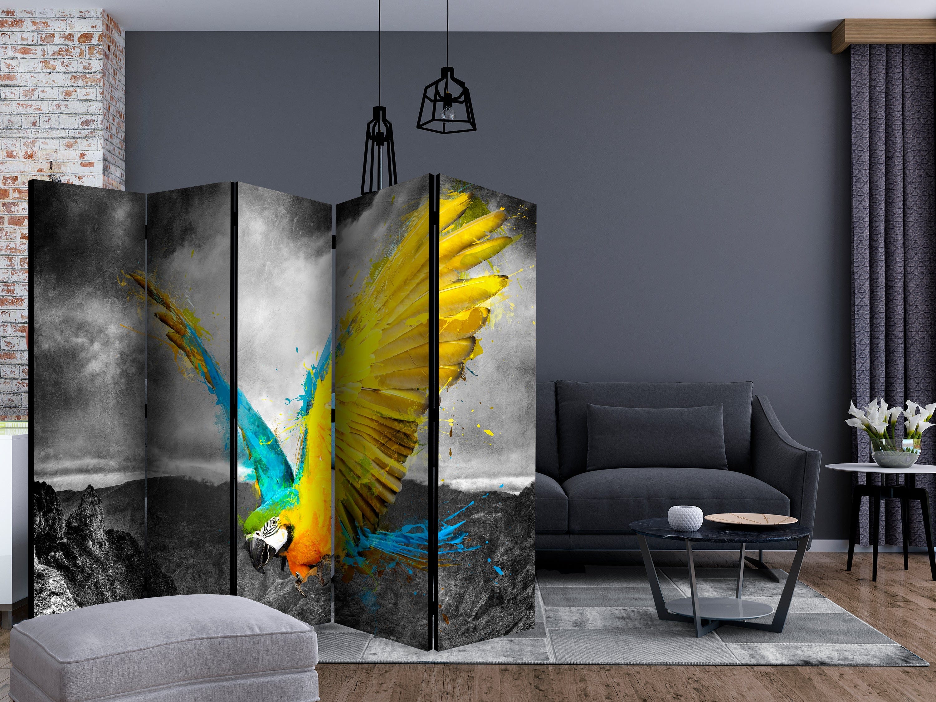 Aizslietnis 5-daļīgs - Eksotisks papagailis (225x172cm) Home Trends