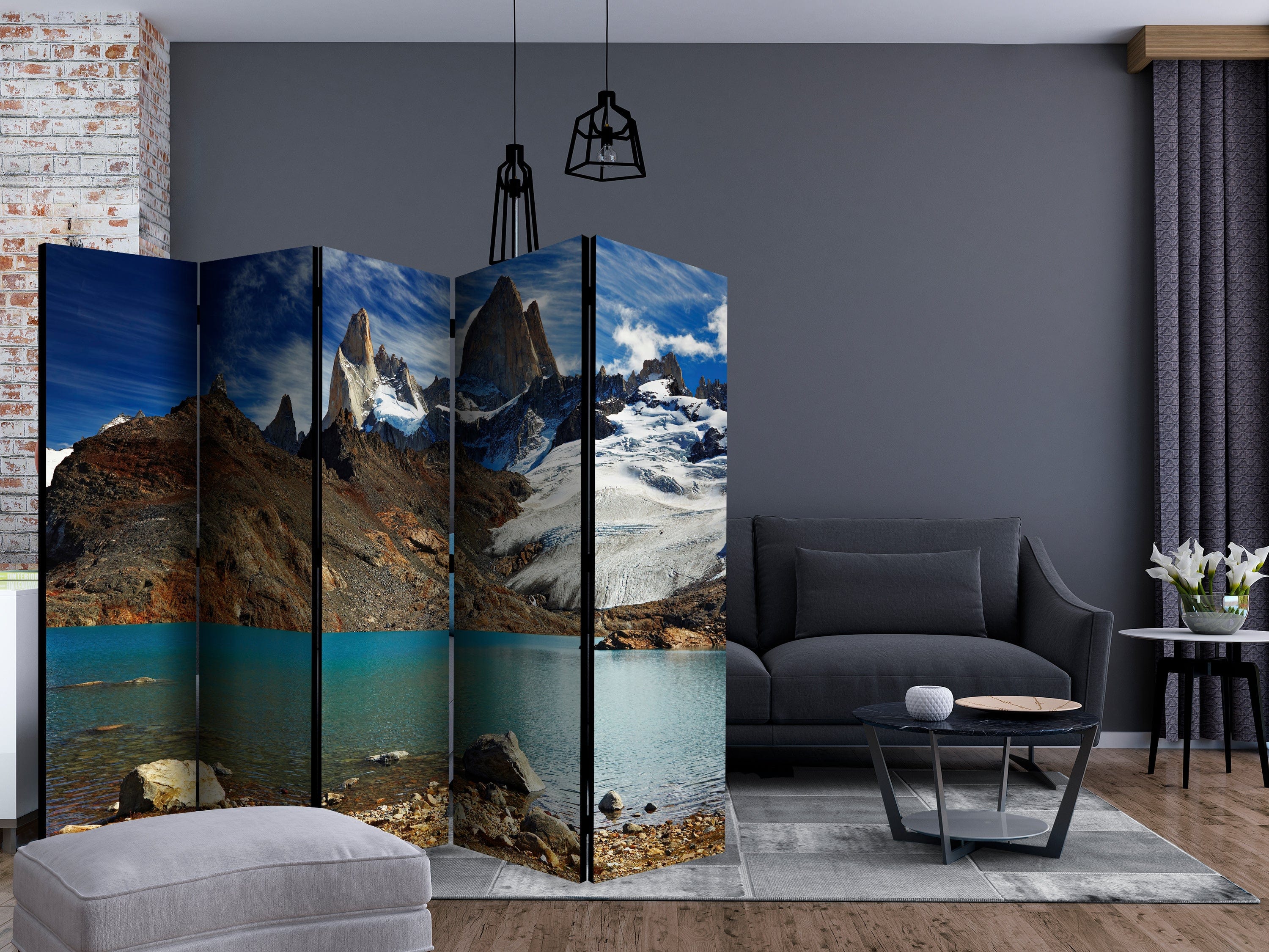 Aizslietnis 5-daļīgs - Fitz Roy kalns, Patagonija, Argentīna (225x172cm) Home Trends