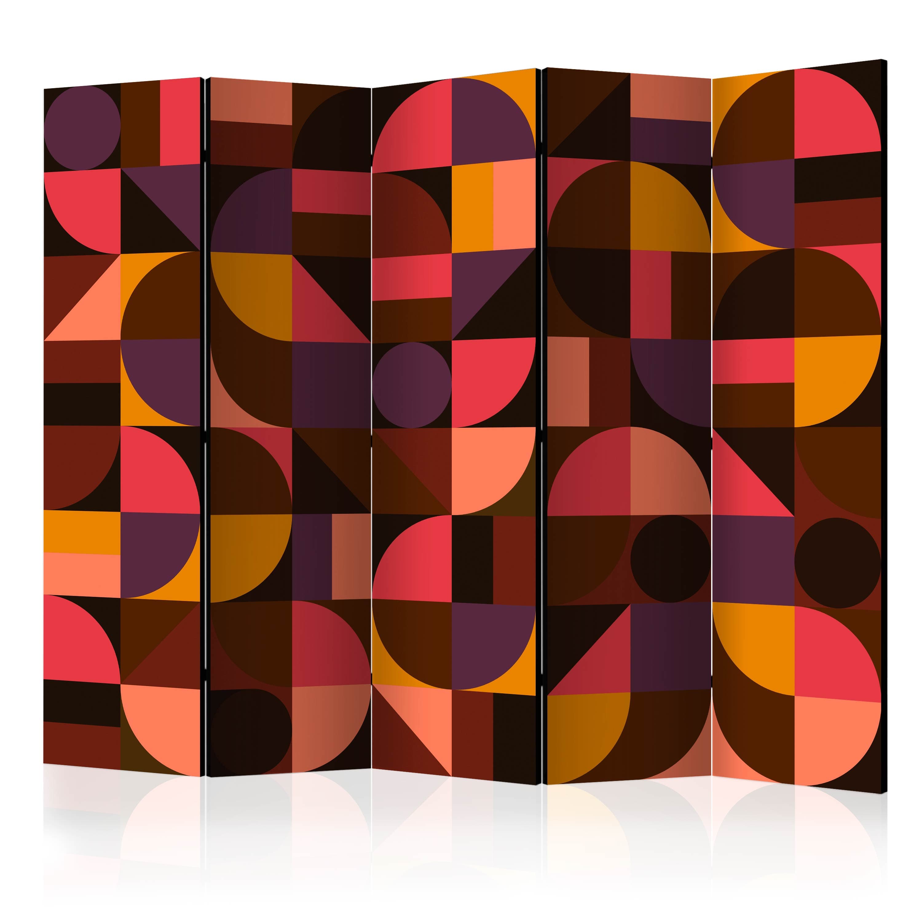 Aizslietnis 5-daļīgs - Ģeometriskā mozaīka (sarkana) (225x172cm) 225x172 cm Home Trends