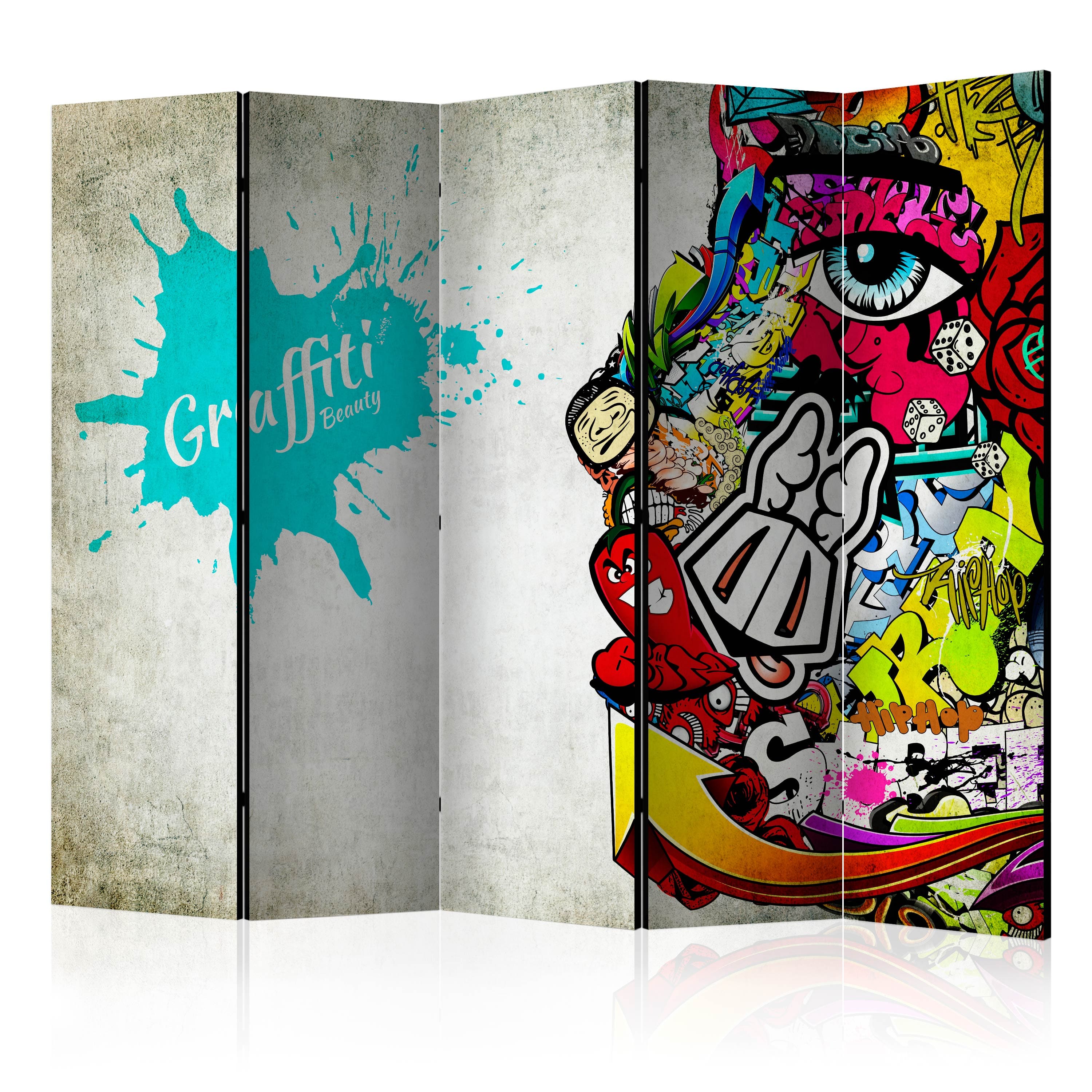 Aizslietnis 5-daļīgs - Grafiti skaistums (225x172cm) Home Trends