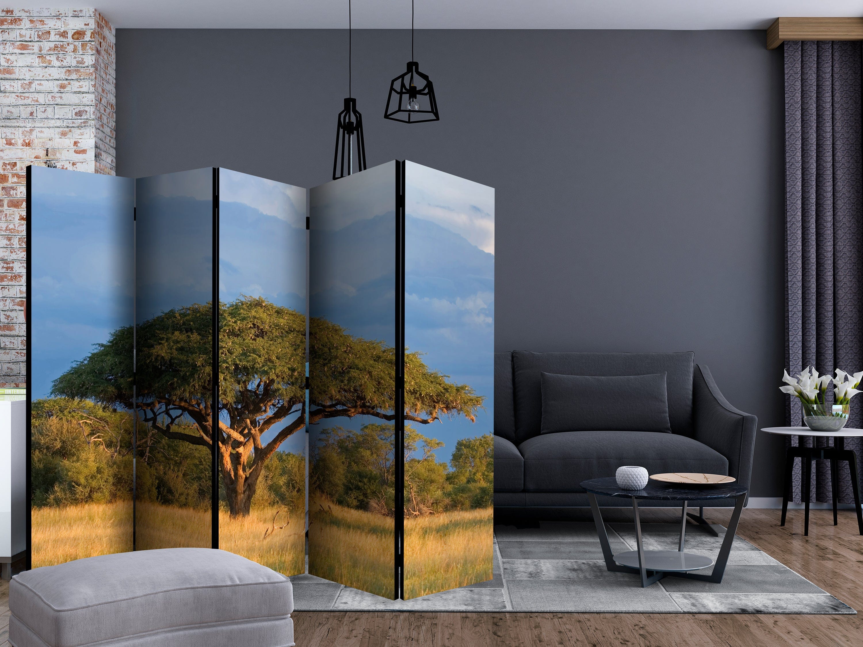 Aizslietnis 5-daļīgs - Hwange nacionālais parks (225x172cm) 225x172 cm Home Trends