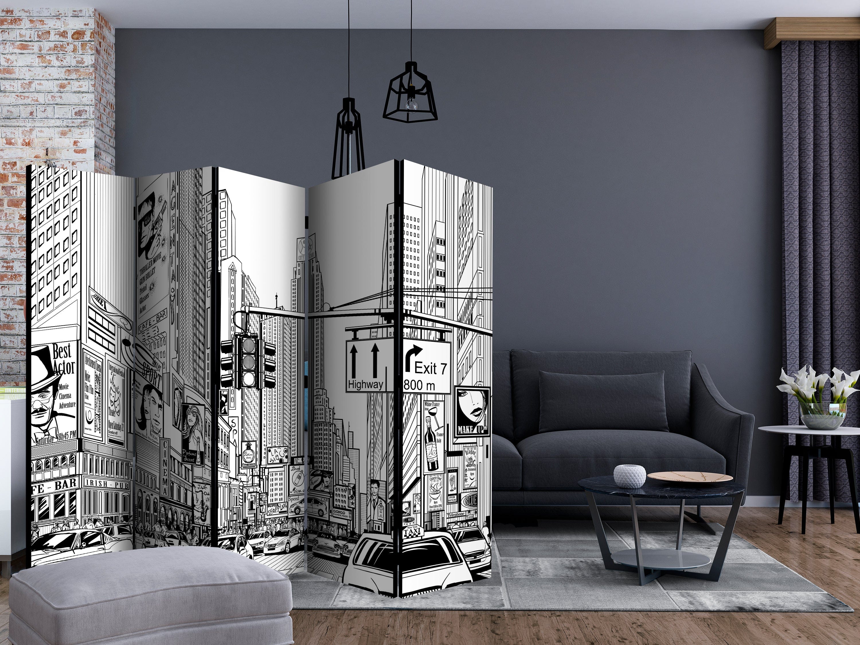 Aizslietnis 5-daļīgs - Iela Ņujorkā (225x172cm) Home Trends