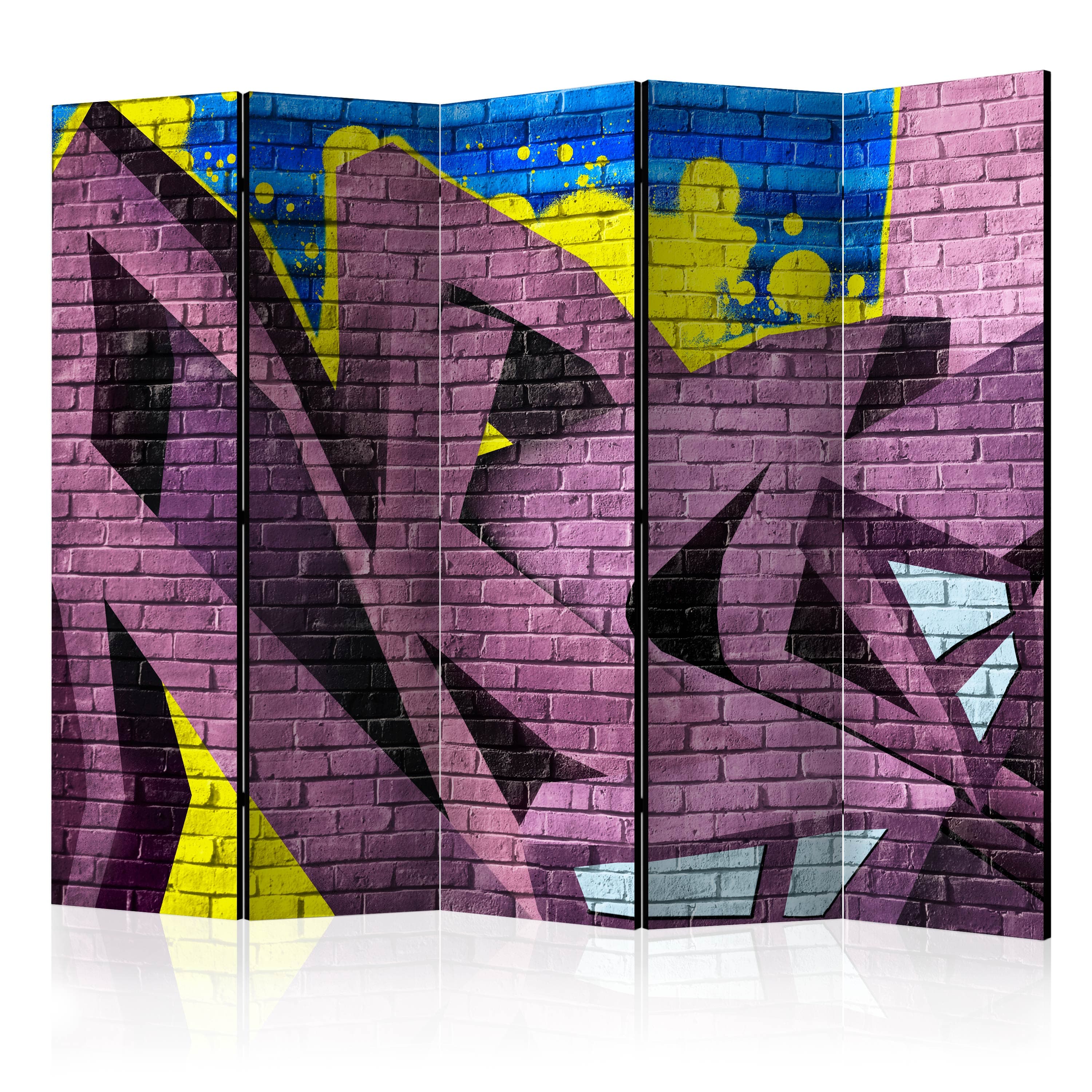 Aizslietnis 5-daļīgs - Ielu māksla - grafiti (225x172cm) Home Trends