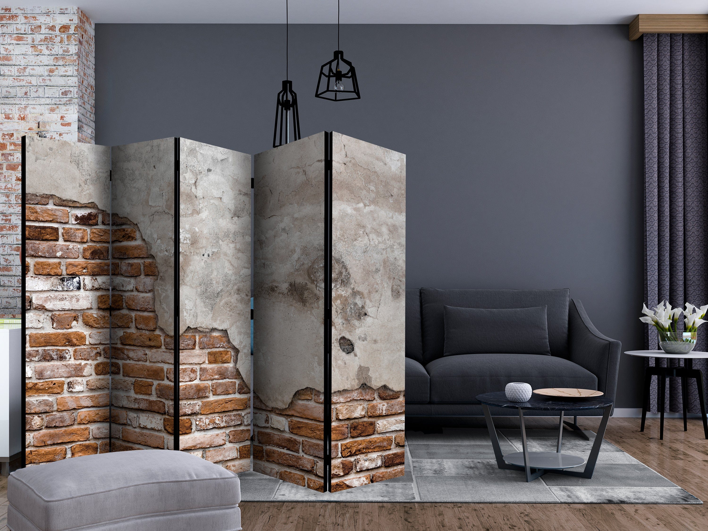 Aizslietnis 5-daļīgs - Industriālais duets (225x172cm) 225x172 cm Home Trends
