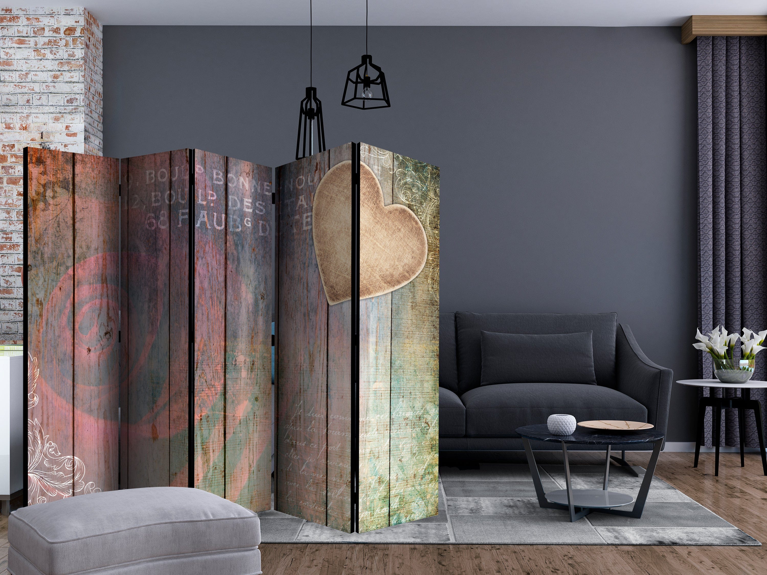 Aizslietnis 5-daļīgs - Izgrieztās atmiņas (225x172cm) Home Trends