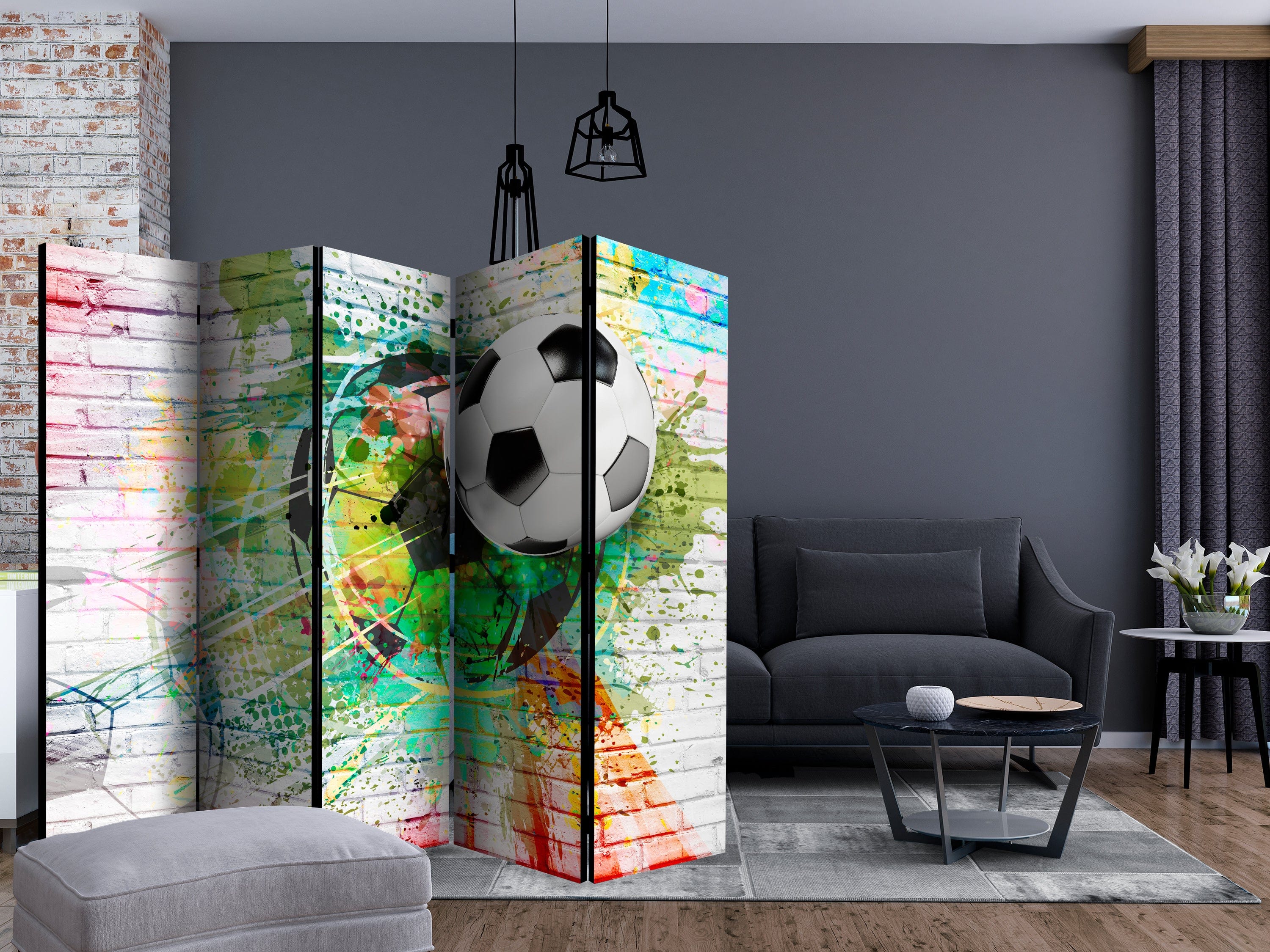 Aizslietnis 5-daļīgs - Krāsains sports (225x172cm) Home Trends