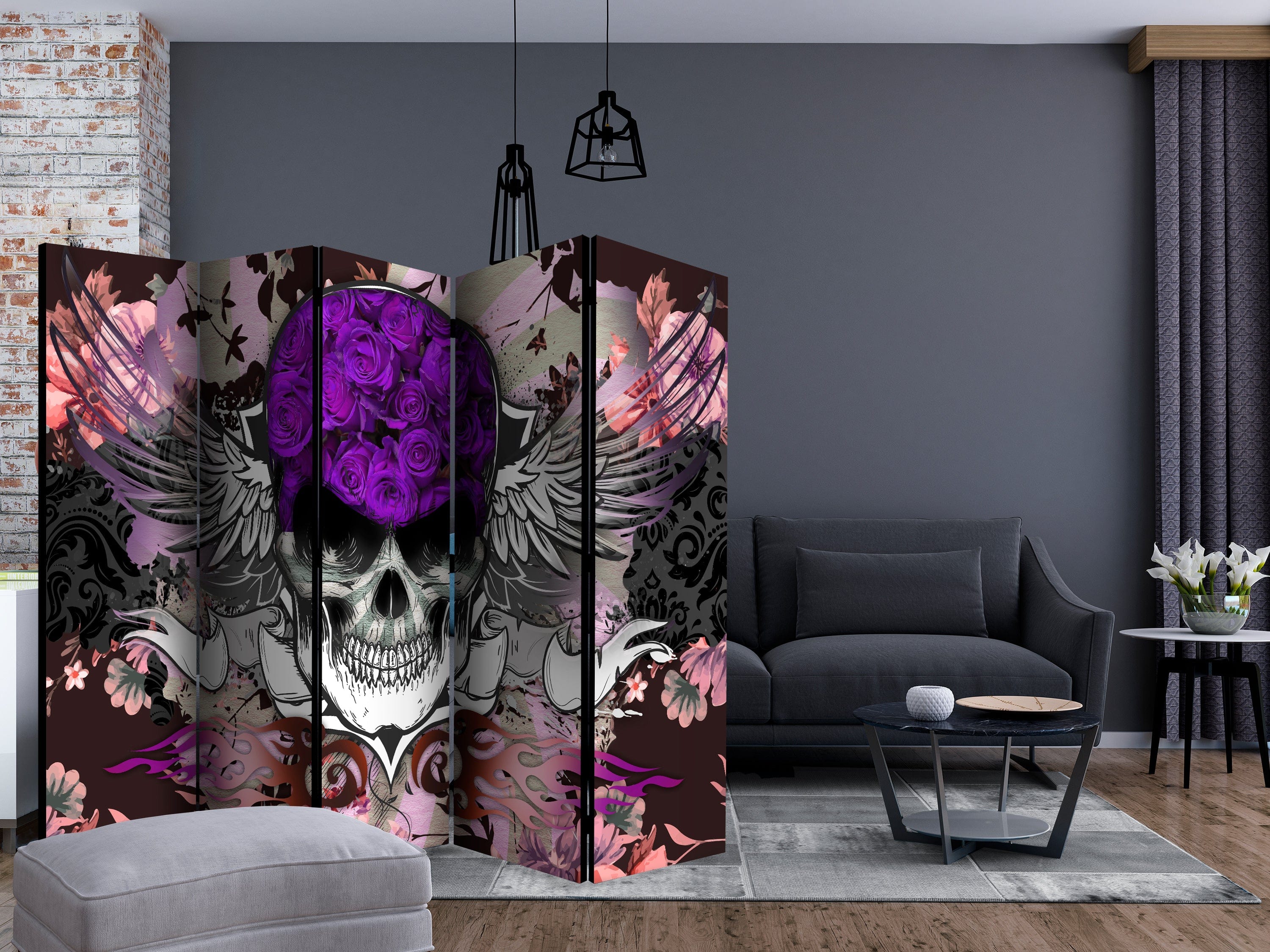 Aizslietnis 5-daļīgs - Kropu galvaskauss (225x172cm) Home Trends