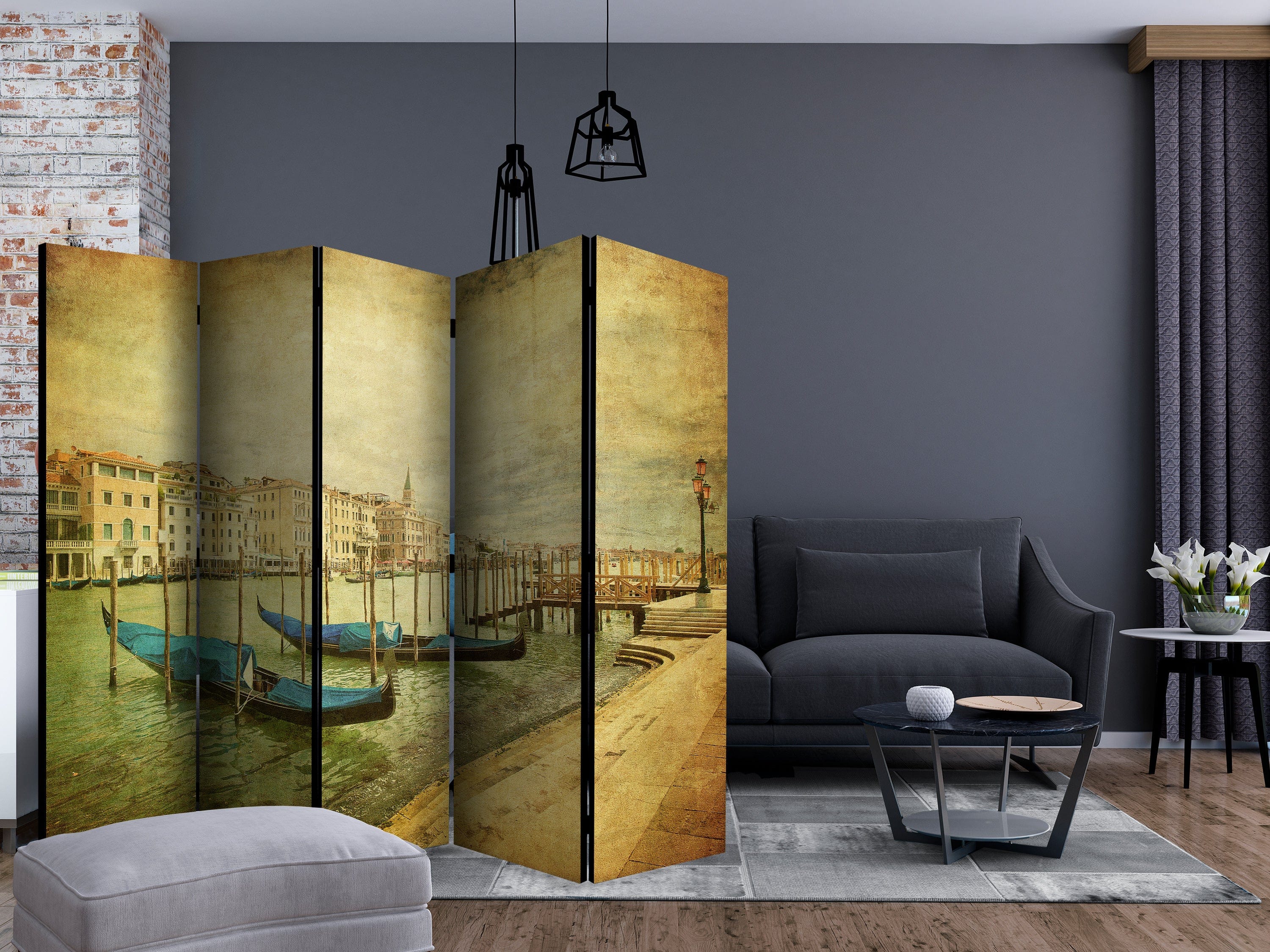Aizslietnis 5-daļīgs - Lielais kanāls, Venēcija (Vintage) (225x172cm) Home Trends