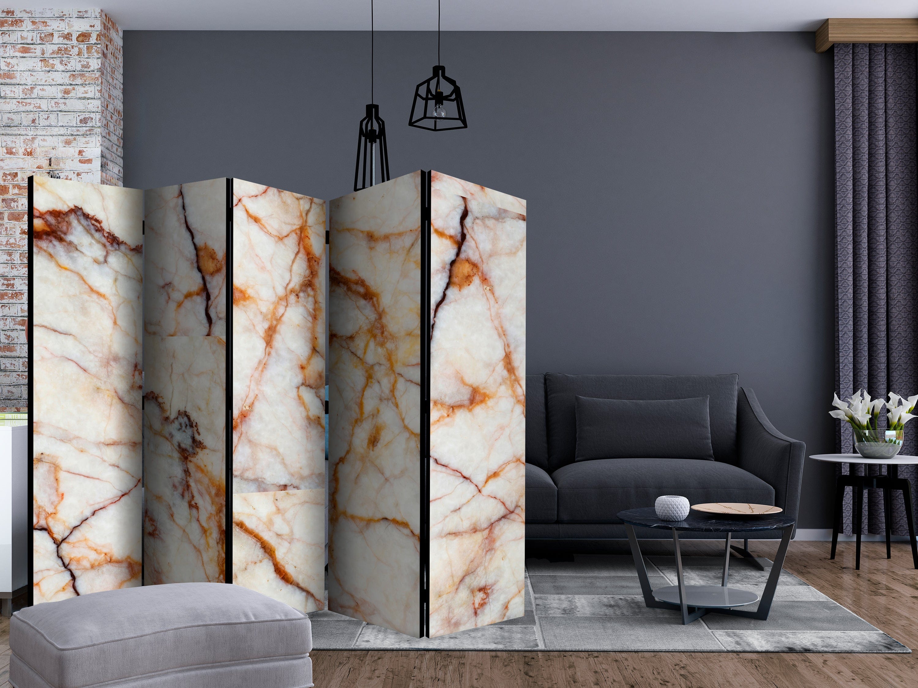 Aizslietnis 5-daļīgs - Marmora plāksne (225x172cm) Home Trends