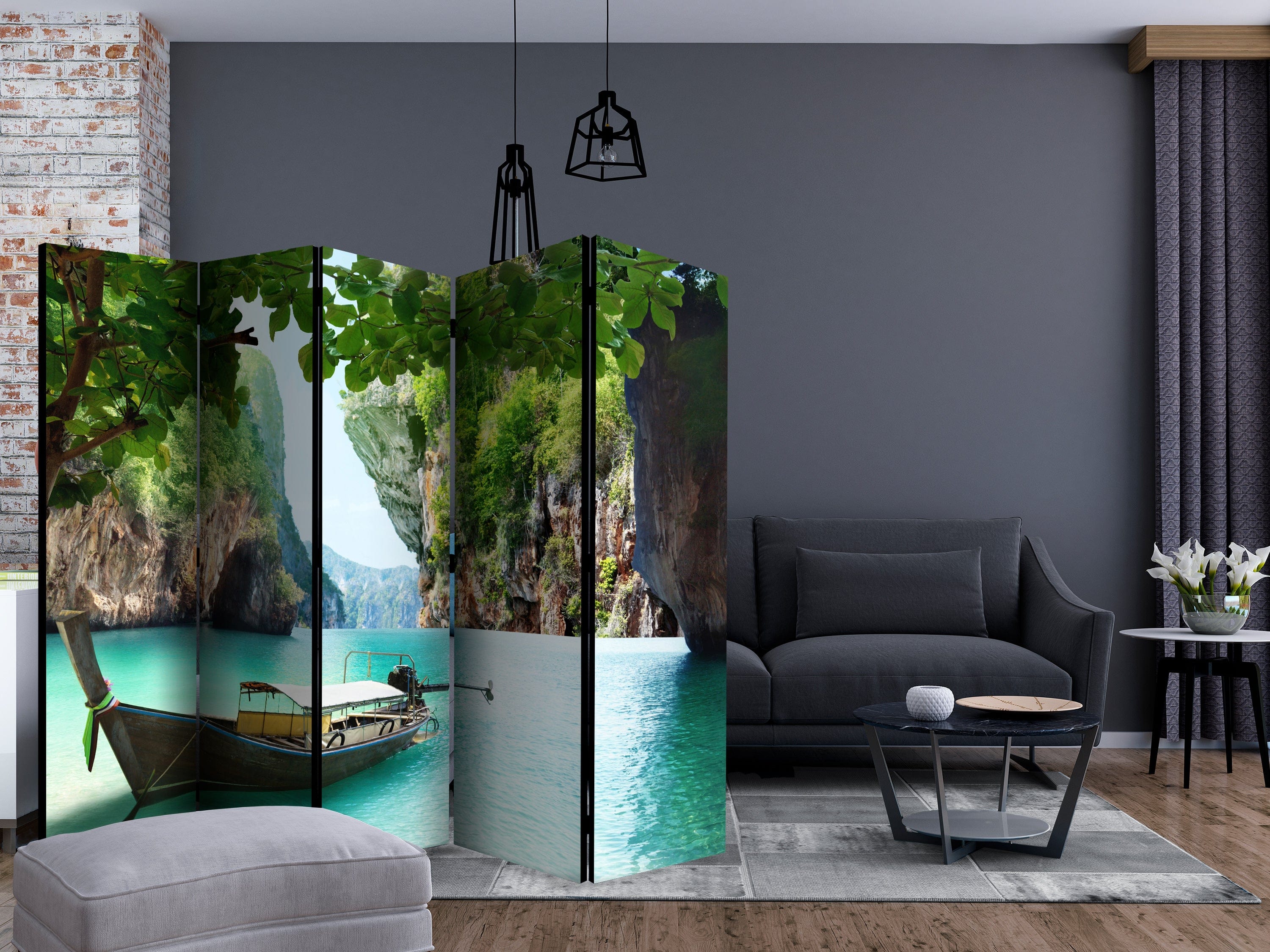 Aizslietnis 5-daļīgs - Pamesta laiva (225x172cm) Home Trends