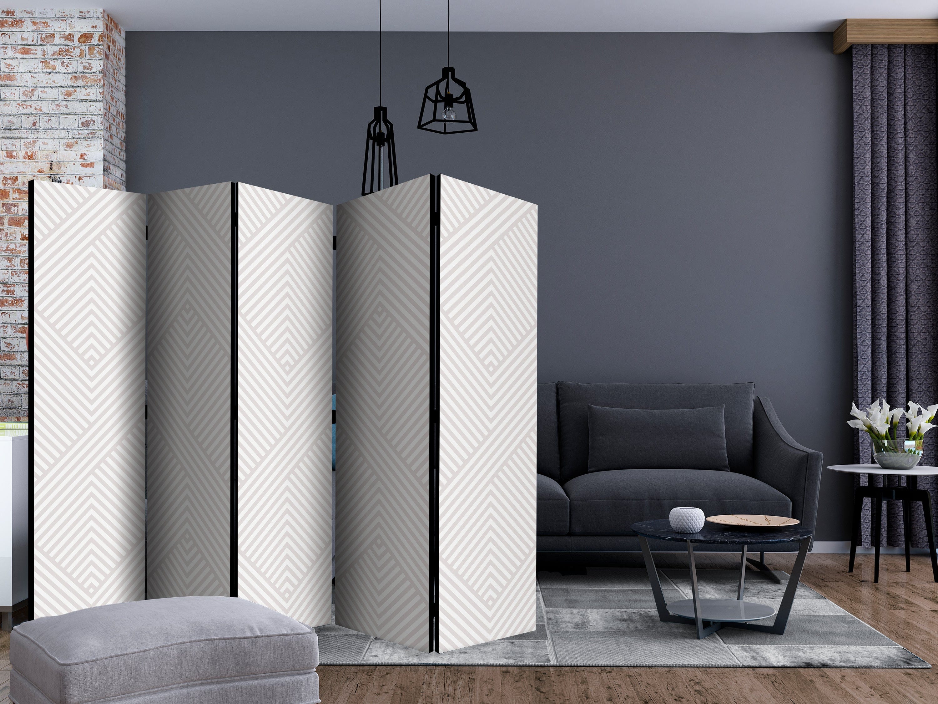 Aizslietnis 5-daļīgs - Pārtrauktās līnijas (225x172cm) Home Trends