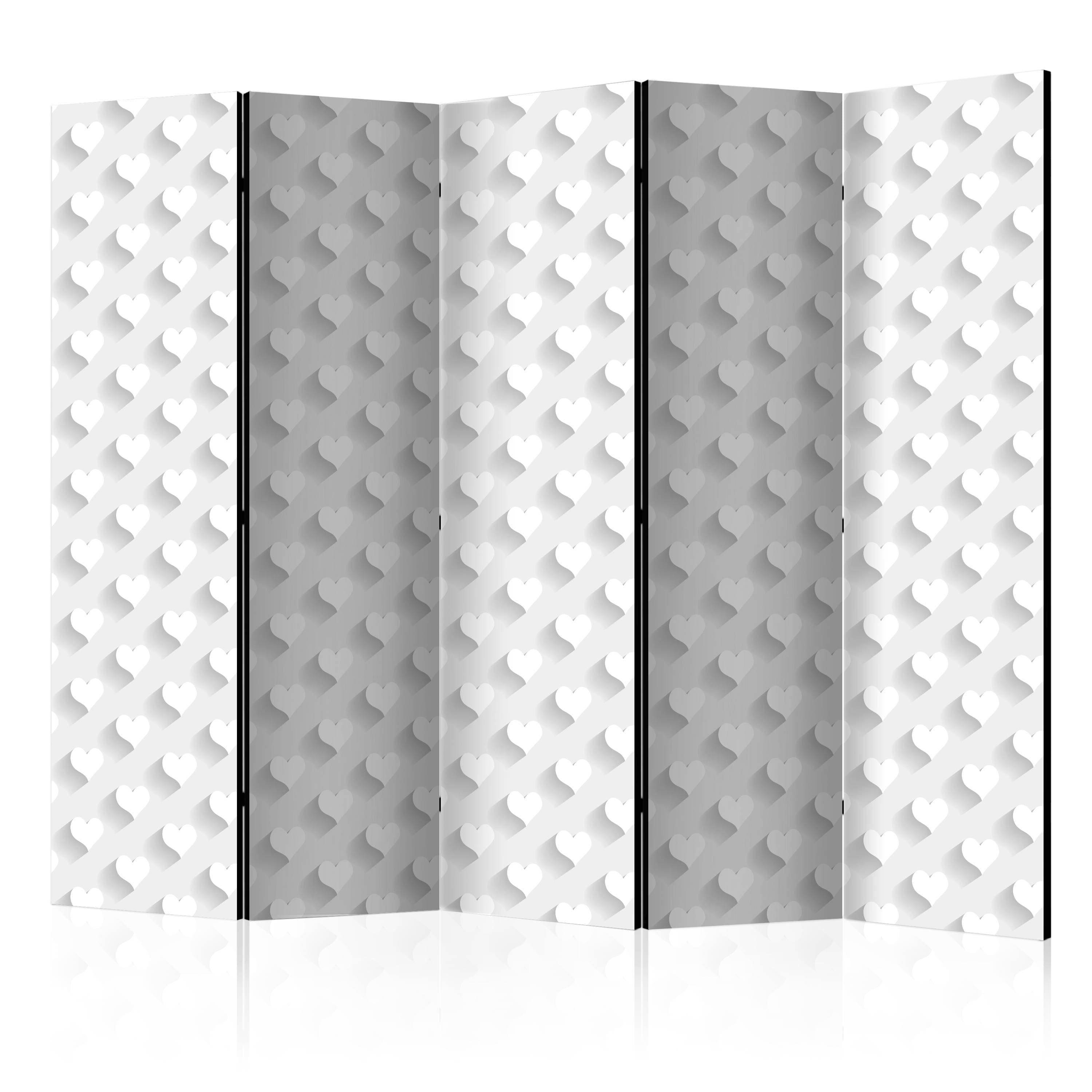 Aizslietnis 5-daļīgs - Pelēks sirdis (225x172cm) 225x172 cm Home Trends