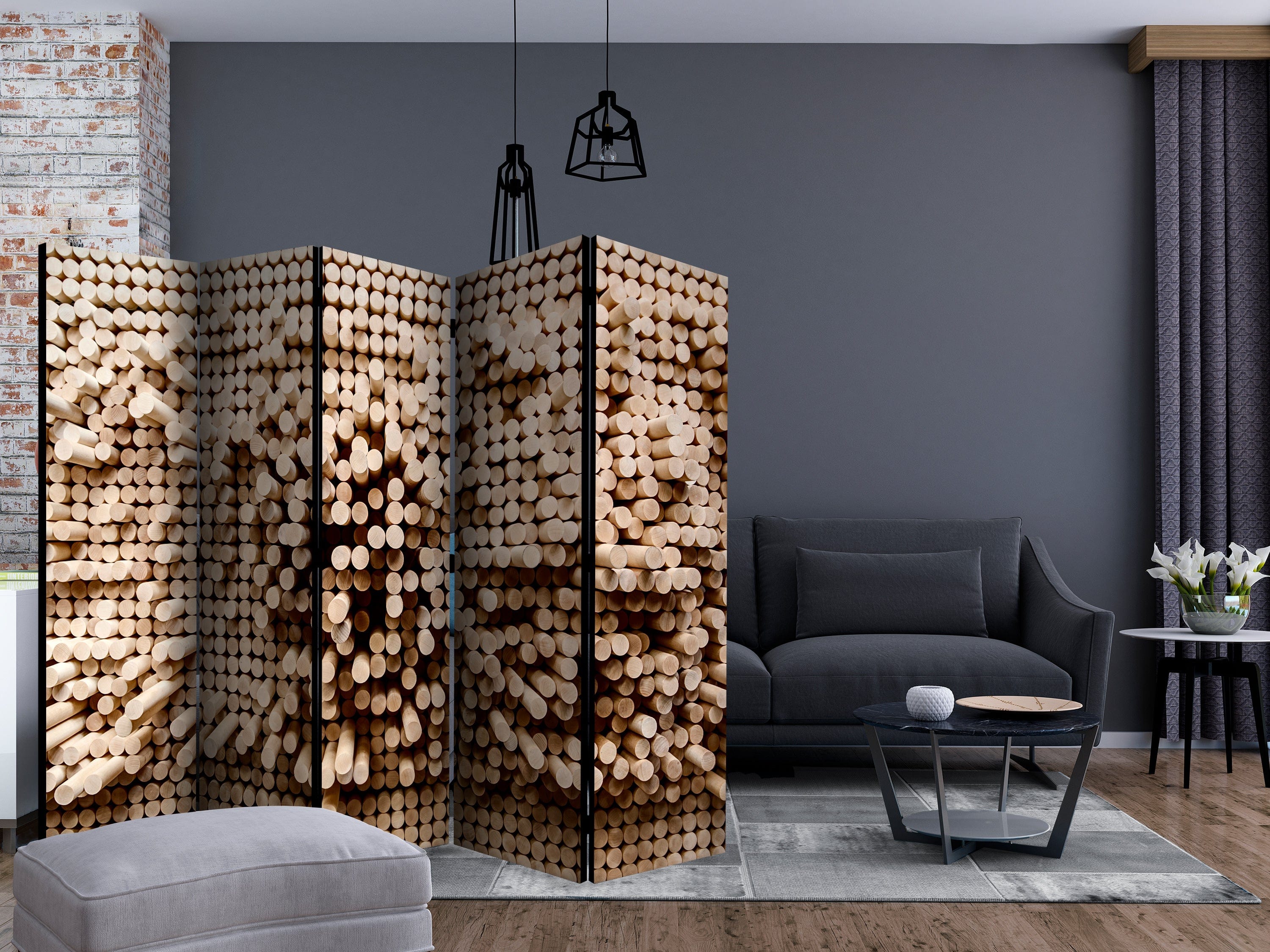 Aizslietnis 5-daļīgs - Puzzle ar kociņiem (225x172cm) 225x172 cm Home Trends