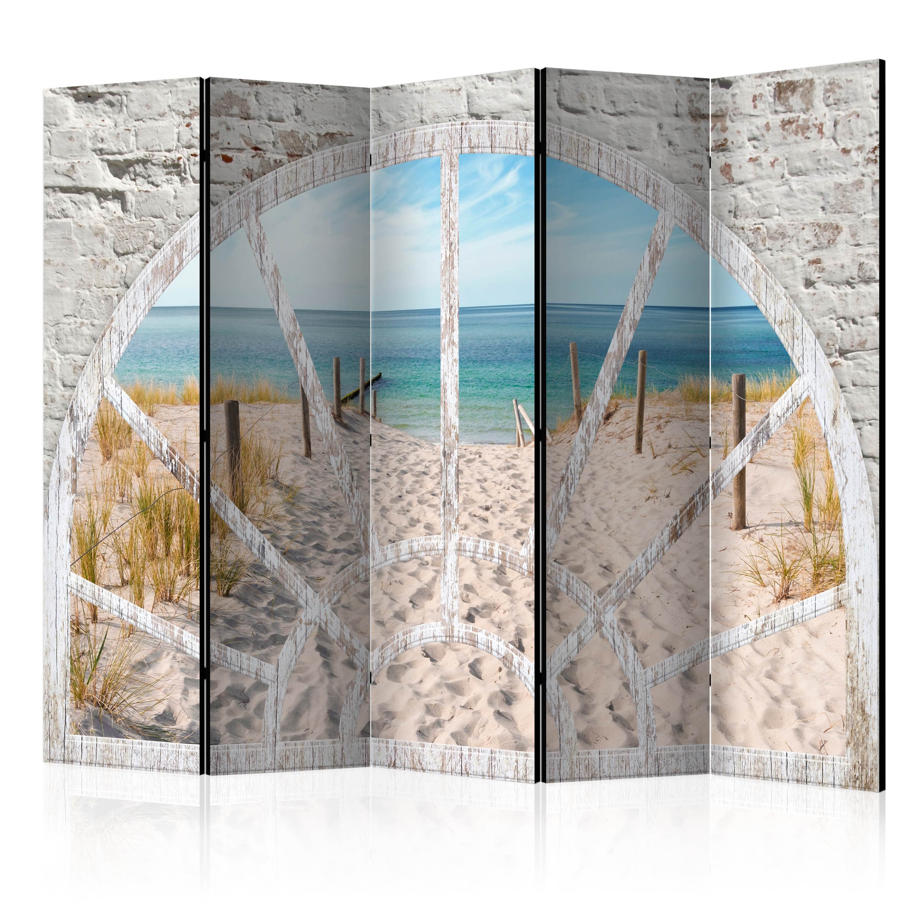 Aizslietnis 5-daļīgs - Skats no loga - pludmale (225x172cm) Home Trends