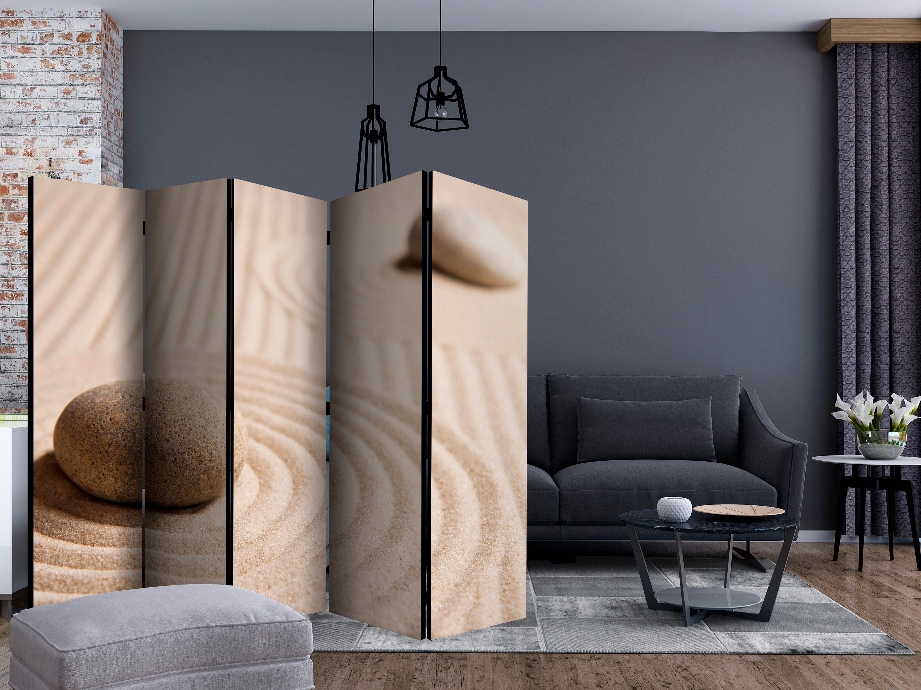 Aizslietnis 5-daļīgs - Smiltis un džen (225x172cm) Home Trends