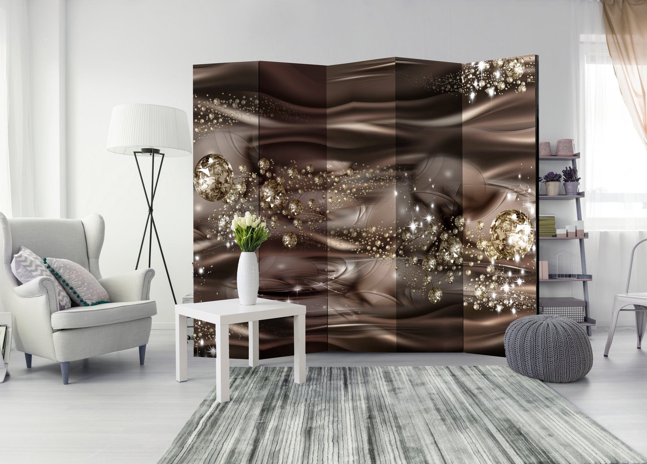 Aizslietnis 5-daļīgs - Šokolādes upe (225x172cm) Home Trends
