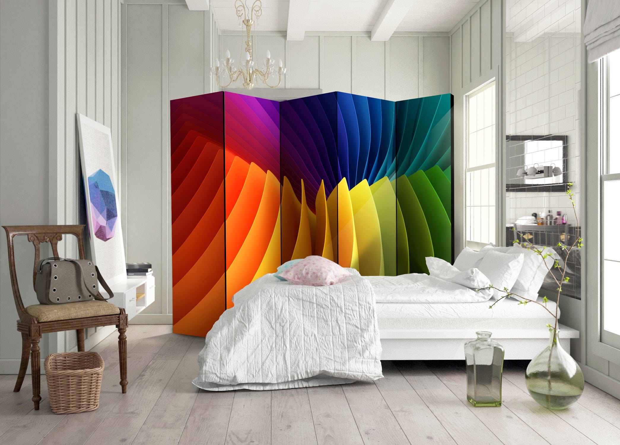 Aizslietnis 5-daļīgs - Varavīksnes vilnis (225x172cm) Home Trends