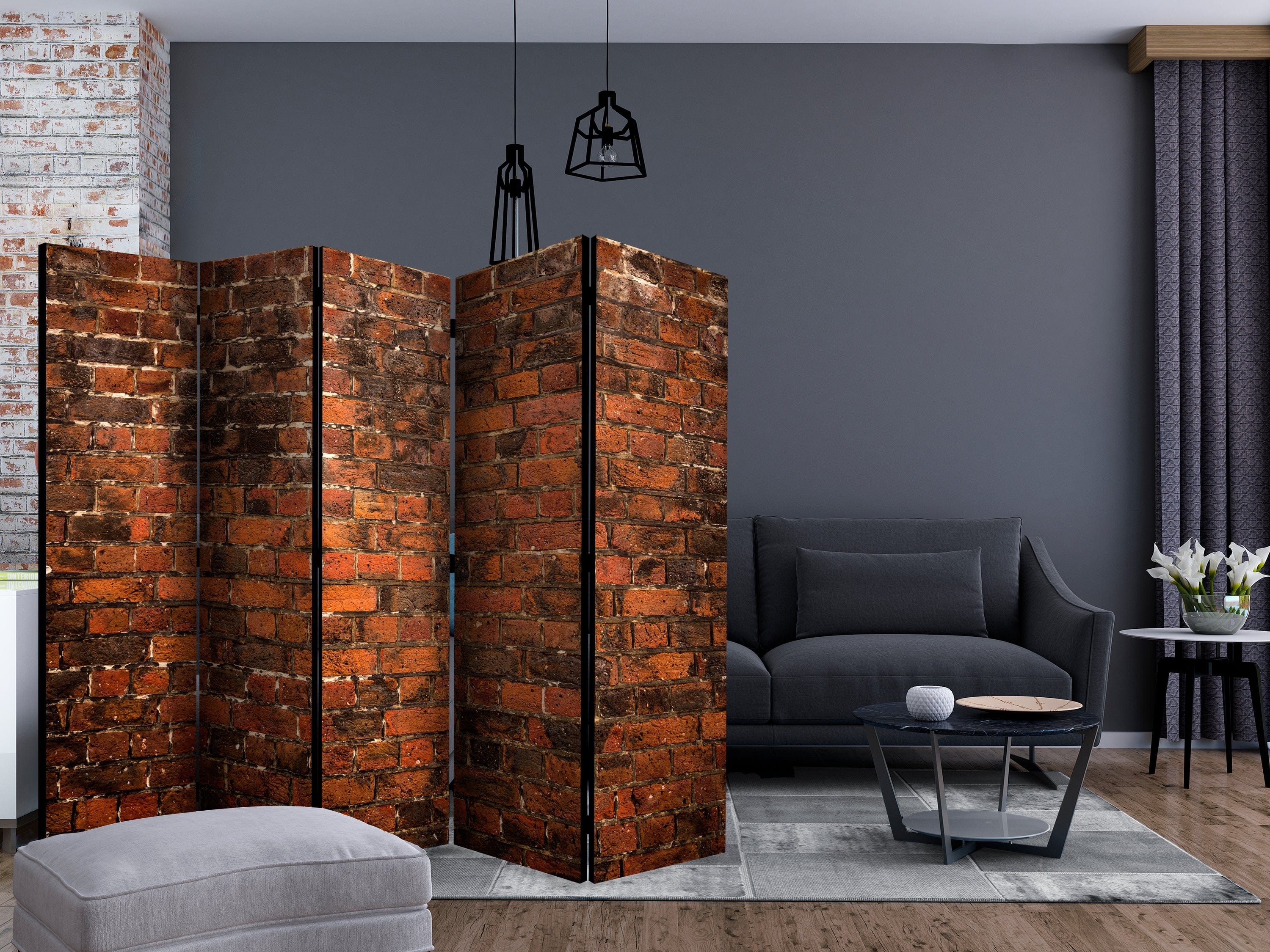 Aizslietnis 5-daļīgs - Vecā ķieģeļu siena (225x172cm) 225x172 cm Home Trends