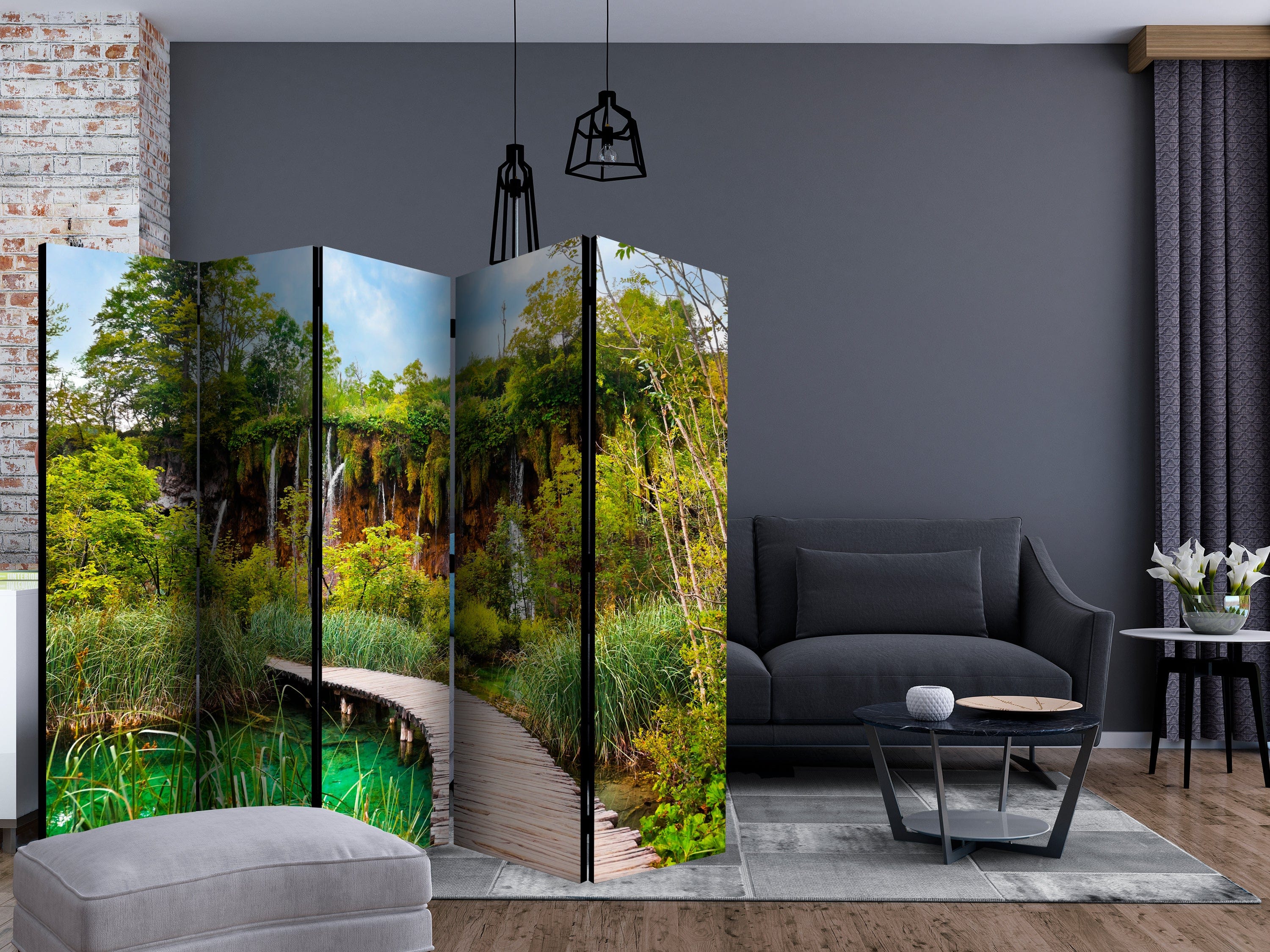 Aizslietnis 5-daļīgs - Zaļā oāze (225x172cm) Home Trends