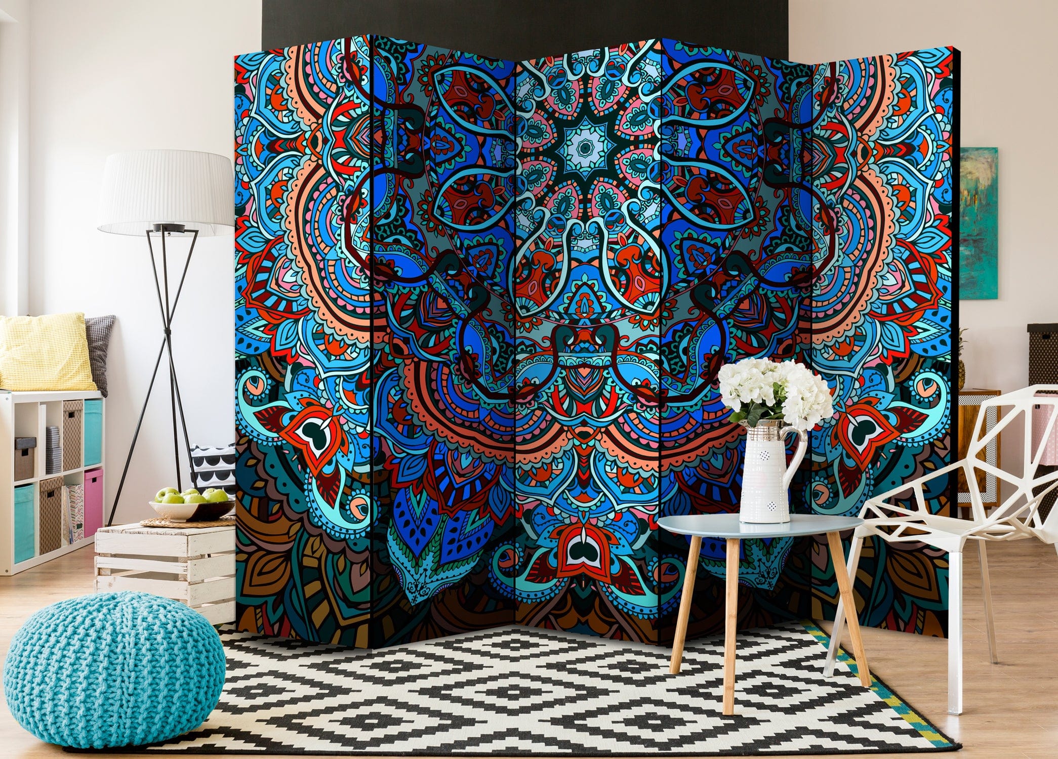Aizslietnis 5-daļīgs - Zilā fantāzija (225x172cm) Home Trends