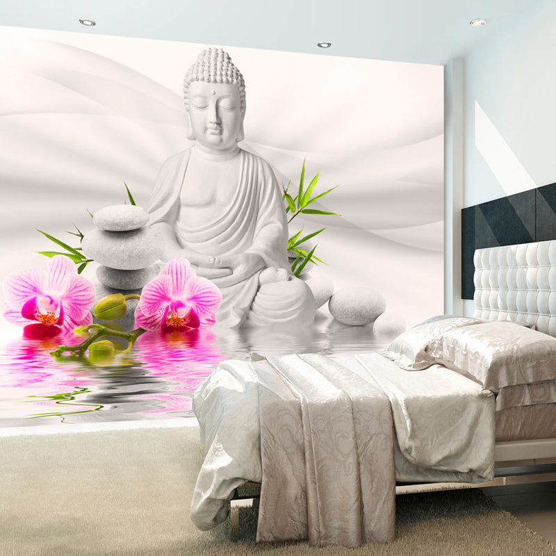 Fototapetes ar ziediem - Buda un orhidejas