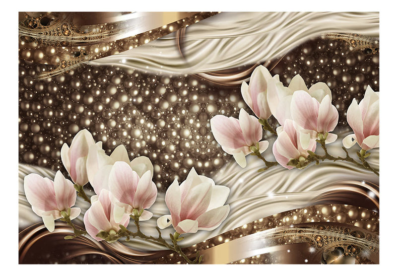 Fototapetes ar ziediem - Pērles un magnolijas