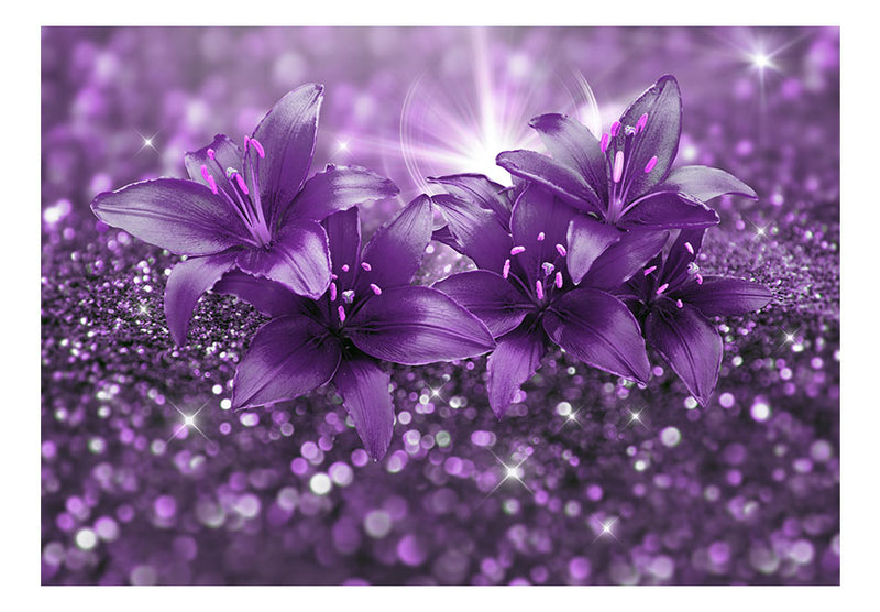 Fototapetes ar ziediem - Purpursarkanais meistardarbs