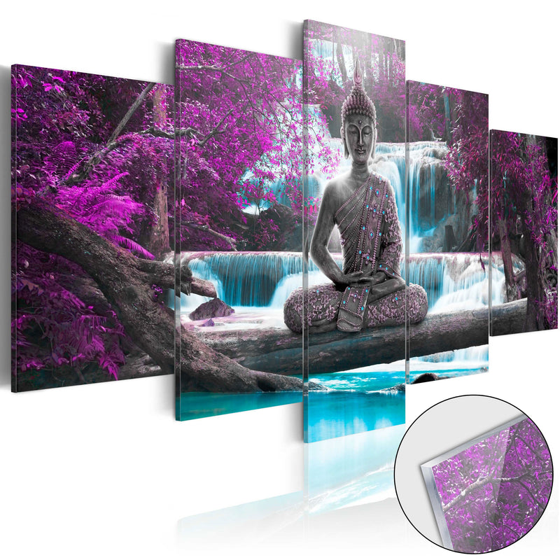 Glezna ar akrila stiklu - Ūdenskritums un Buda