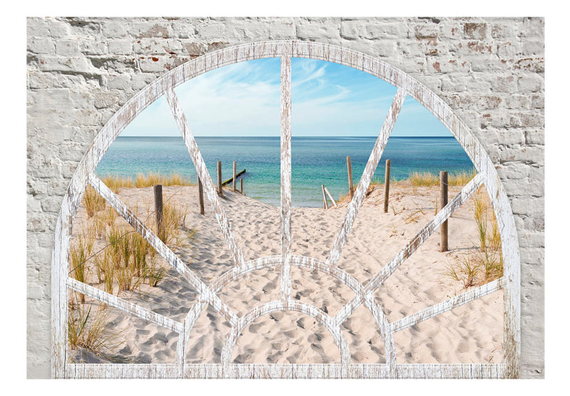 Fototapetes - Skats no loga - pludmale