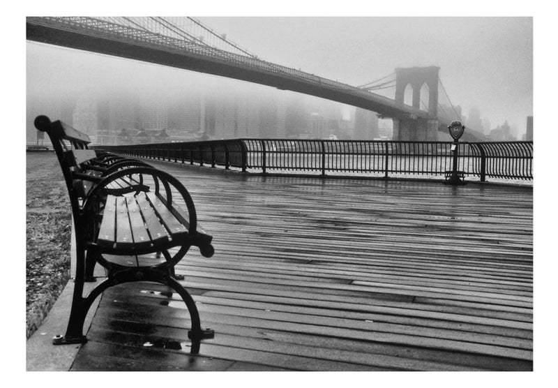Fototapetes - Miglaina diena uz Bruklinas tilta