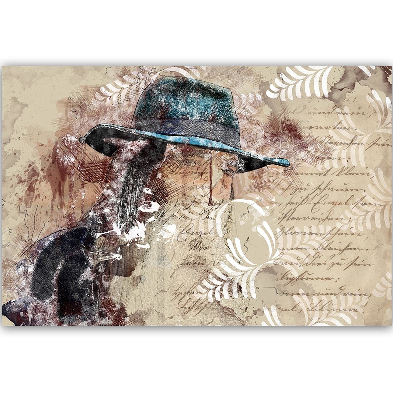 Dekoratīvais panelis - A Woman In A Blue Hat  Home Trends Deco