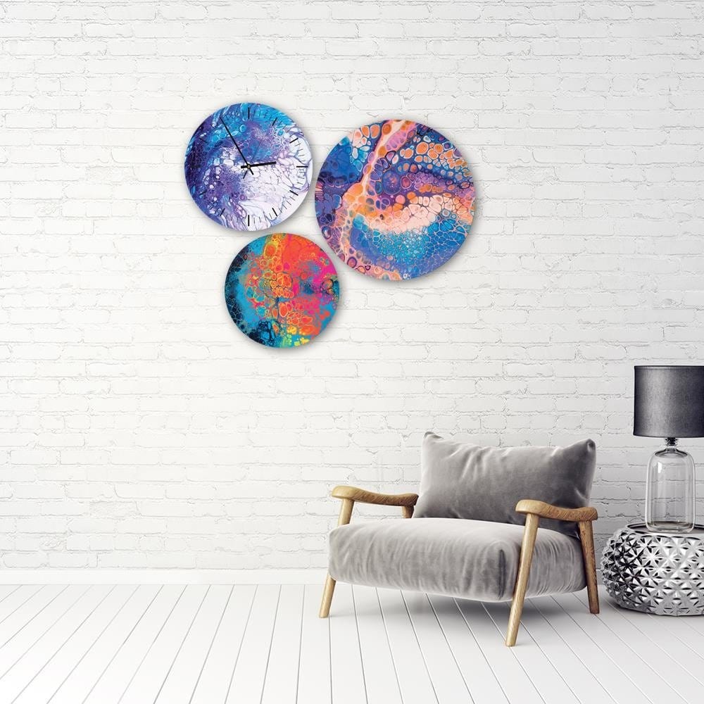 Dekoratīvais sienas pulkstenis Blue marble 2  E-interjers.lv
