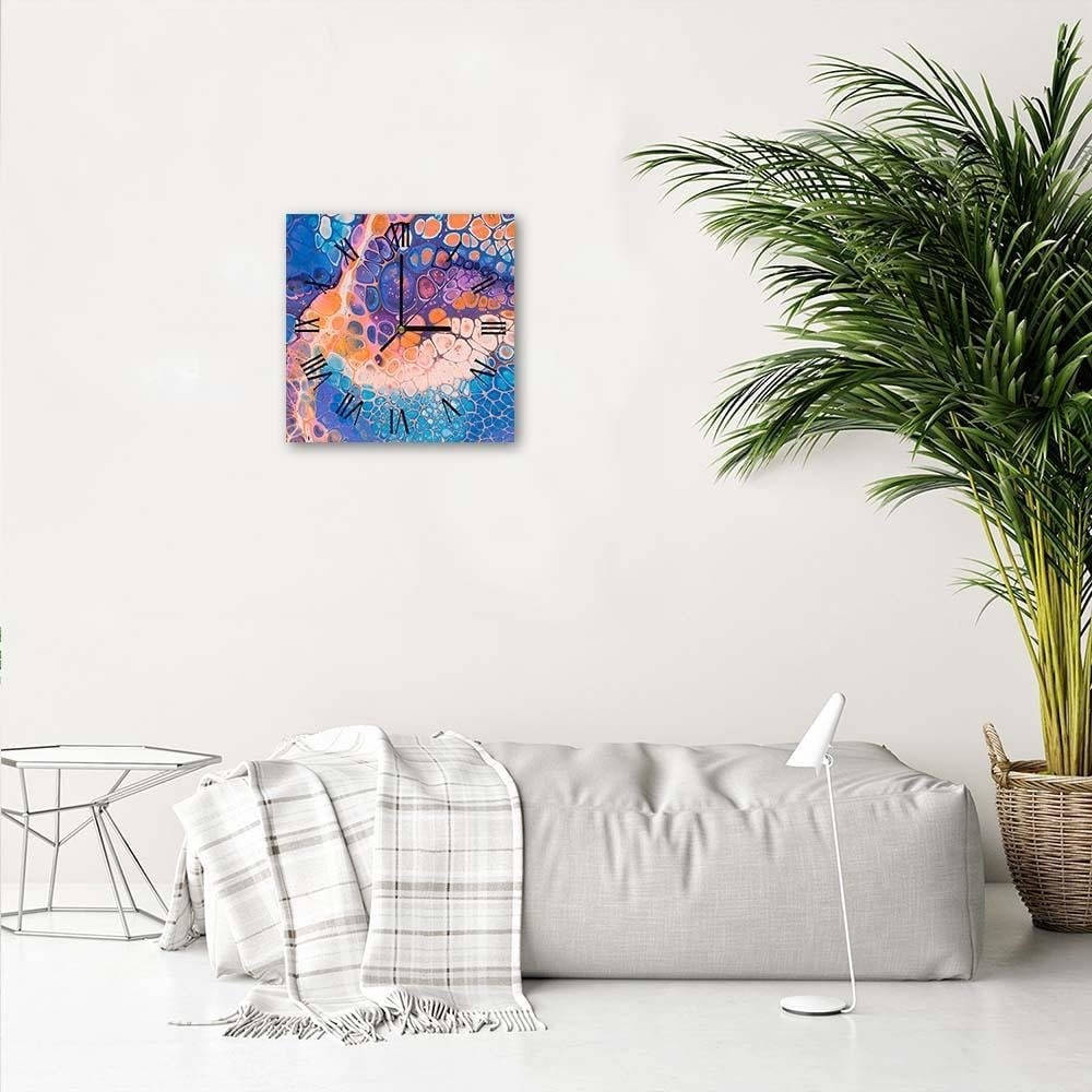 Dekoratīvais sienas pulkstenis Rainbow marble 2  E-interjers.lv
