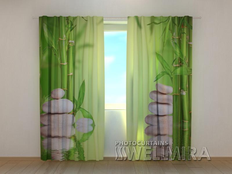 Dienas un nakts aizkari - Bambuss un akmeņi 180 x 140 cm (2X 90x140 cm) / SCREEN E-interjers.lv