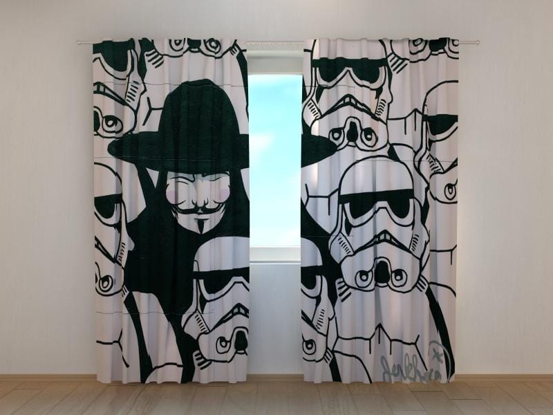 Dienas un nakts aizkari - Grafiti Ņujorkā 180 x 140 cm (2X 90x140 cm) / SCREEN E-interjers.lv