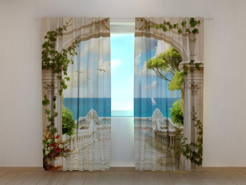 Dienas un nakts aizkari - Jūras mirāža 180 x 140 cm (2X 90x140 cm) / SCREEN E-interjers.lv