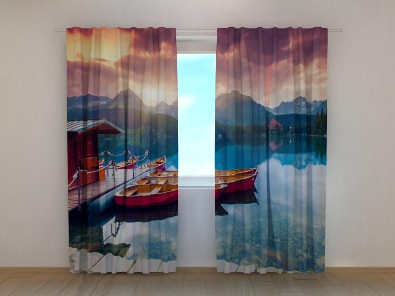 Dienas un nakts aizkari - Laivas pie mola 180 x 140 cm (2X 90x140 cm) / SCREEN E-interjers.lv