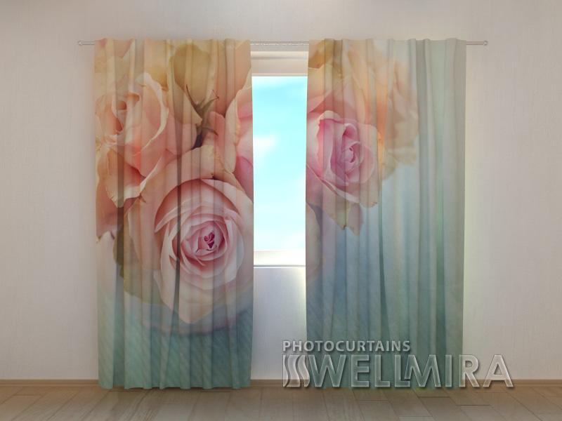 Dienas un nakts aizkari - Maigās rozes 180 x 140 cm (2X 90x140 cm) / SCREEN E-interjers.lv