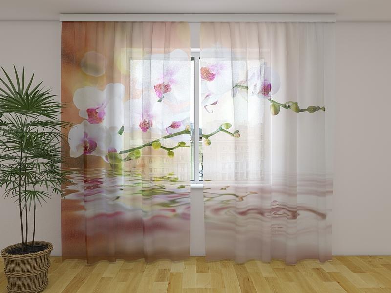Dienas un nakts aizkari - Perfekta orhideja 180 x 140 cm (2X 90x140 cm) / Сaurspīdīgs šifons E-interjers.lv