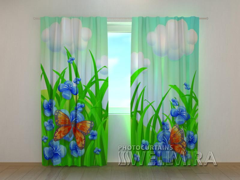 Dienas un nakts aizkari - Pūkaini mākoņi 180 x 140 cm (2X 90x140 cm) / SCREEN E-interjers.lv