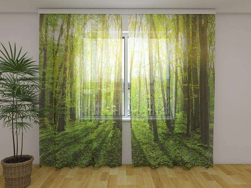 Dienas un nakts aizkari - Saules stari 2. versija 180 x 140 cm (2X 90x140 cm) / Сaurspīdīgs šifons E-interjers.lv