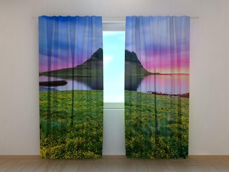 Dienas un nakts aizkari - Skaists saulriets Islandē 180 x 140 cm (2X 90x140 cm) / SCREEN E-interjers.lv