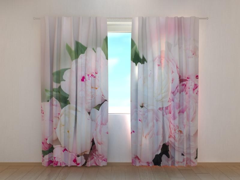 Dienas un nakts aizkari - Svaigas rozā peonijas 180 x 140 cm (2X 90x140 cm) / SCREEN E-interjers.lv