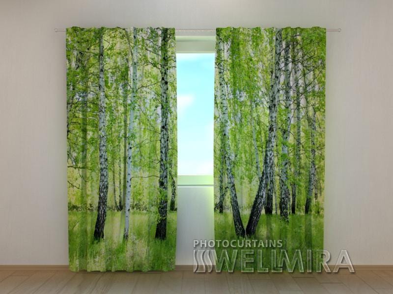 Dienas un nakts aizkari - Vasaras bērzu mežs 180 x 140 cm (2X 90x140 cm) / SCREEN E-interjers.lv