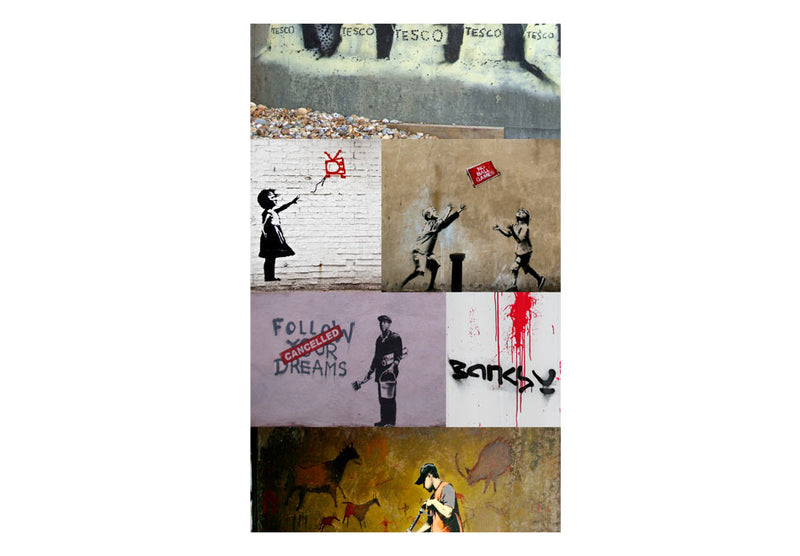 Fototapetes - Banksy - kolāža (0,50x10 m)